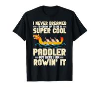 Divertente Cool Dragon Boat Paddler I Am Rowin' It Racing Paddle Maglietta