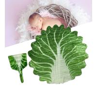 Divertente coperta e cappello Swaddle Set Coperta in morbida flanella per il