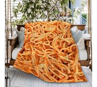 Divertente coperta per divano con spaghetti italiani, in flanella, super morbida, decorazione per la casa, per tutte le stagioni, per letto, divano, soggiorno, misura media, 152 x 127 cm (viaggio)