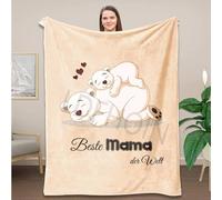 Divertente coperta regalo per la mamma, soffice a mia mamma, super morbida, calda coperta tedesca personalizzata, ideale come regalo di Natale