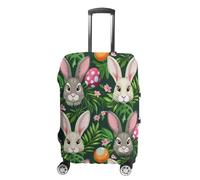 Divertente copertura per bagagli da viaggio con conigli, lavabile, antigraffio, protezione per valigie, Stile:, L
