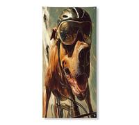 Divertente copertura per porta esterna a forma di cane Rhodesian Ridgeback, 91 x 182 cm, per ciclismo su strada, sport, per porta anteriore e posteriore, decorazione divertente per la casa e il