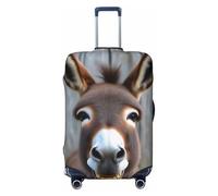 Divertente copribagaglio con asino, elastico, lavabile, protettivo antigraffio, coprivaligia da viaggio con cerniera nascosta per bagagli da 18-32 pollici, piccolo