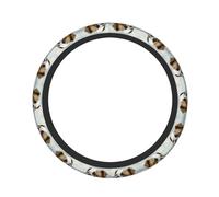 Divertente coprivolante stampato con cane inglese, protezione elastica per volante, adatto per la maggior parte dei modelli di auto.