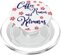 Divertente coreano Relax n Chill Flowers Coffee Ramen & Kdramas PopSockets PopGrip per MagSafe