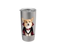 Divertente Corgi Dracula Bicchiere termico in acciaio inox doppia parete