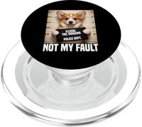 Divertente Corgi Mugshot Illegal Tail Wagging Not My Fault PopSockets PopGrip per MagSafe