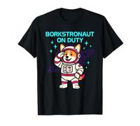 Divertente Corgi Space Dog Astronauta Corgi Amante Galassia Animale Umorismo Maglietta