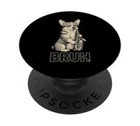 Divertente Corgi Suonare Sassofono Meme Bruh Cane Musica Jazz PopSockets PopGrip Adesivo