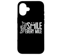 divertente corridore running smile every mile cool grafica & dicendo Custodia per iPhone 16