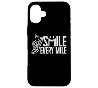 divertente corridore running smile every mile cool grafica & dicendo Custodia per iPhone 16 Plus