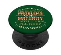 Divertente corsa - Continua a correre, evita problemi PopSockets PopGrip Adesivo