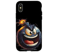 Divertente costume bomba per gli amanti del fumetto e del fuoco Custodia per iPhone X/XS