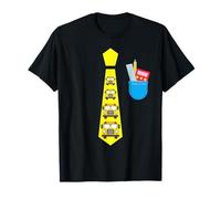 Divertente Costume da Autista di scuolabus Halloween Cravatta Maglietta