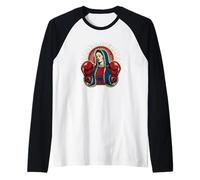 Divertente Costume da Ave Maria con guantoni da Boxe Maglia con Maniche Raglan