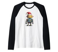 Divertente Costume da Babbo Natale Robot per Gli Appassionati Automatici e robotici Maglia con Maniche Raglan