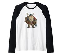 Divertente Costume da Babbo Natale Vichingo per Ragazzi e Ragazze Maglia con Maniche Raglan