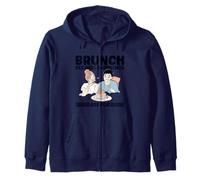 Divertente costume da brunch perché le mattine sono per dormire Felpa con Cappuccio