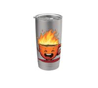 Divertente costume da coppa bruciante per gli amanti del fuoco e dell'inverno Bicchiere termico in acciaio inox doppia parete