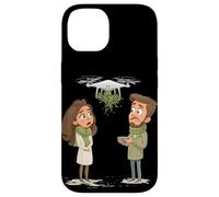 Divertente costume da drone intelligente con vischio per Natale Custodia per iPhone 14