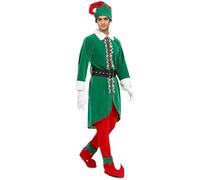 Divertente costume da elfo baracca, costume da elfo da uomo, costumi di Natale da uomo, abiti natalizi
