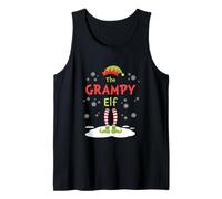 Divertente Costume da Famiglia The Grampy Elf con Scritta «Merry Christmas» Canotta