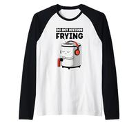 Divertente Costume da friggitrice ad Aria Non Disturbare Maglia con Maniche Raglan