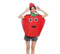 Divertente costume da frutta a forma di pomodoro, divertente costume di Halloween, novità per Halloween, per make up ball, feste (pomodoro adulto, taglia unica)