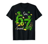 Divertente Costume da Meme Irlandese Lucky Six Seven Maglietta