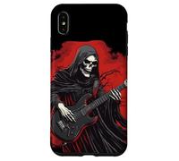 Divertente costume da mietitore triste con chitarra elettrica Custodia per iPhone XS Max