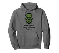 Divertente costume da mostro Frankenstein per Halloween, scherzo Bruh Felpa con Cappuccio