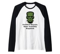 Divertente costume da mostro Frankenstein per Halloween, scherzo Bruh Maglia con Maniche Raglan