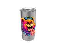 Divertente costume da orso dolci Bicchiere termico in acciaio inox doppia parete