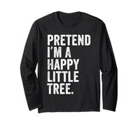 Divertente Costume da Pigro Halloween per Pretend I'm a Happy Little Tree Maglia a Manica