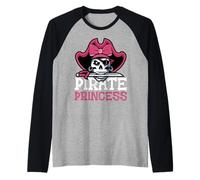 Divertente costume da pirata per uomini, donne e bambini, con ossa incrociate Maglia con Maniche Raglan