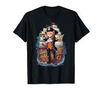 Divertente costume da pirata per uomini, donne e bambini, con ossa incrociate Maglietta