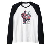 Divertente Costume da Pompiere per Barbecue per Ragazzi e Ragazze Maglia con Maniche Raglan