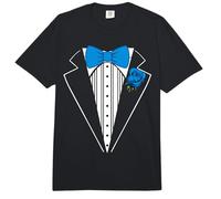Divertente Costume da Smoking per Adulti con Rose Blu e Fiocco all'occhiello Comfort Colors Adult Heavyweight T-Shirt