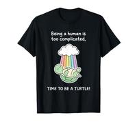 Divertente Costume da Tartaruga Arcobaleno Time To Be A Turtle Maglietta
