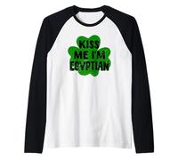 Divertente Costume da Trifoglio Egiziano di San Patrizio Maglia con Maniche Raglan