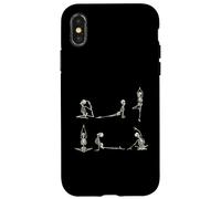 Divertente costume di Halloween festa yoga scheletri meditazione yogi Custodia per iPhone X/XS