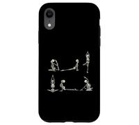Divertente costume di Halloween festa yoga scheletri meditazione yogi Custodia per iPhone XR