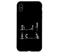 Divertente costume di Halloween festa yoga scheletri meditazione yogi Custodia per iPhone XS Max