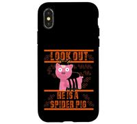 divertente costume di Halloween ragno maiale halloween Custodia per iPhone X/XS