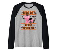 Divertente Costume di Halloween Ragno Maiale Halloween Maglia con Maniche Raglan