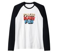 Divertente Costume Divertente per la Famiglia forzata Maglia con Maniche Raglan