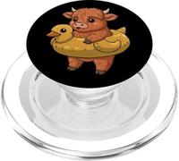 Divertente costume estivo da mucca delle Highland Zoo per bambini e bambine PopSockets PopGrip per MagSafe