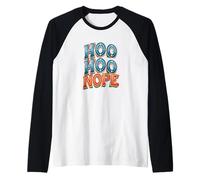 Divertente Costume Natalizio con Scritta Ho Ho Nope Maglia con Maniche Raglan
