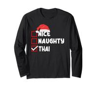 Divertente Costume Natalizio Tailandese Tailandese Umorismo Natalizio Maglia a Manica