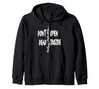 Divertente Costume Sarcastico di Halloween Don't Open Dead Inside Felpa con Cappuccio